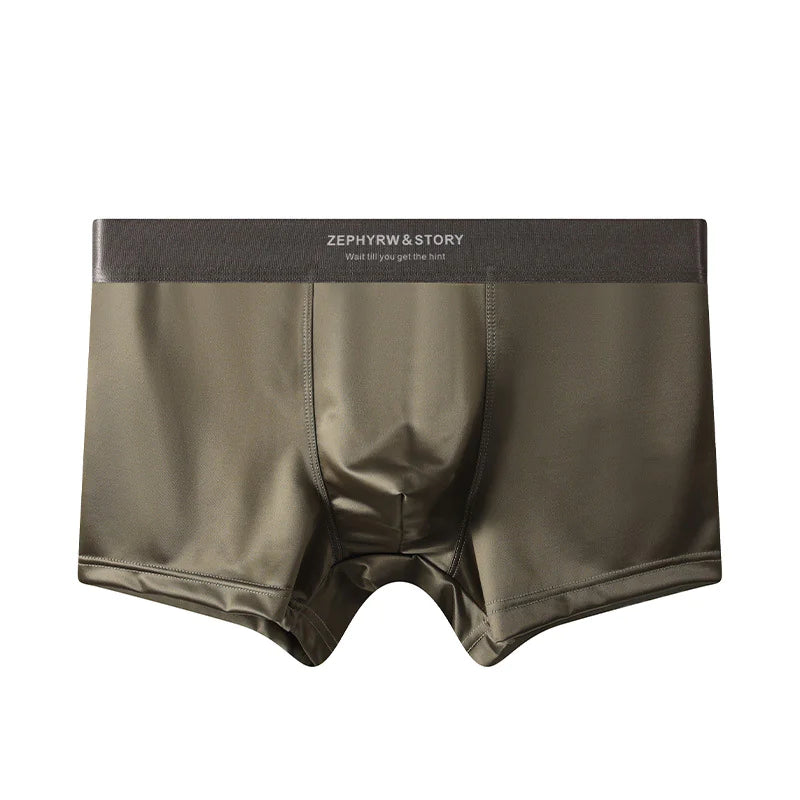 Men's Satin Ice Silk Breathable Boxers – Summer Collection