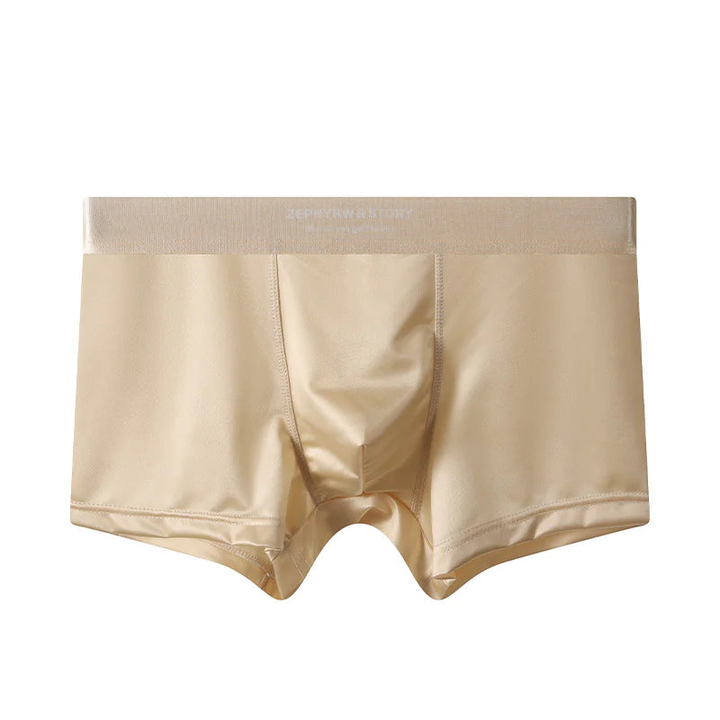 Men's Satin Ice Silk Breathable Boxers – Summer Collection